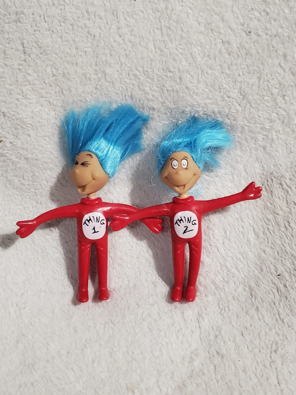 Disney Thing 1 & Thing 2 Blue-Haired Red Figures